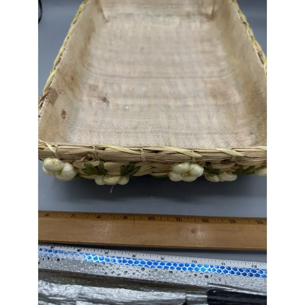 2 Vintage Wicker Baskets Repair Project Farmhouse Craft Decor AS IS